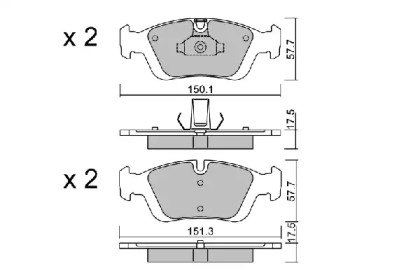 Комплект тормозных колодок AISIN BPBM-1001